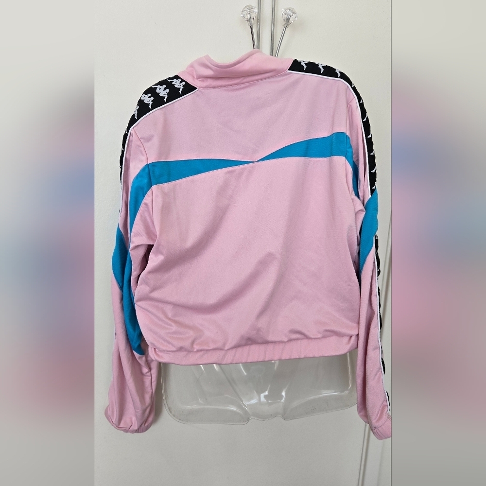 Kappa Authentic Football Esta Track Jacket Pink Blue White - Picture 3 of 4